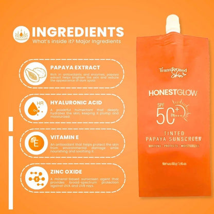 Honest Glow Tinted Papaya Sunscreen