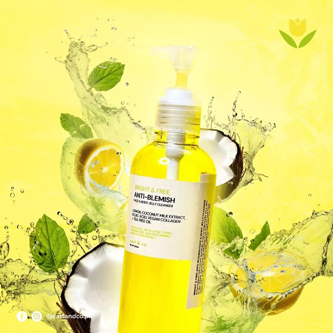 Catt & Co Bright & Anti-Blemish Face & Body Jelly Cleanser 250ml