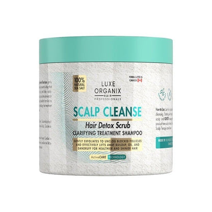 Luxe Organix Scalp Cleanse Hair Detox Scrub Clarifying Treatment Shampoo 220g