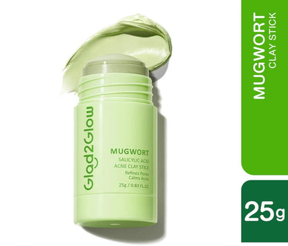 Glad2Glow Mugwort Salicylic Acid Acne Clay Stick 25g
