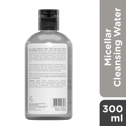 Luxe Organix Whitening Repair Ultra Light Glow Micellar Cleansing Beauty Water