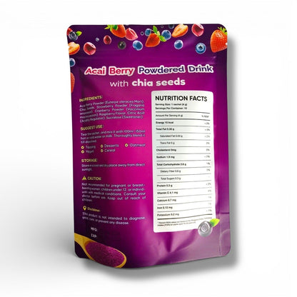 Fitgum Acai Berry Powdered Drink with Chia Seeds