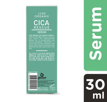 Luxe Organix Cica Rescue Calming Serum 30ml