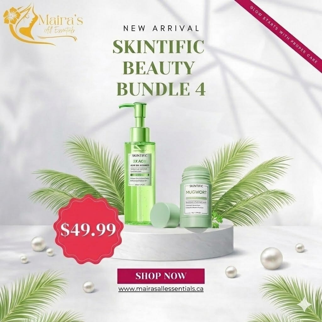 Skintific Acne Care Cleanser & Mugwort Clay Stick Bundle