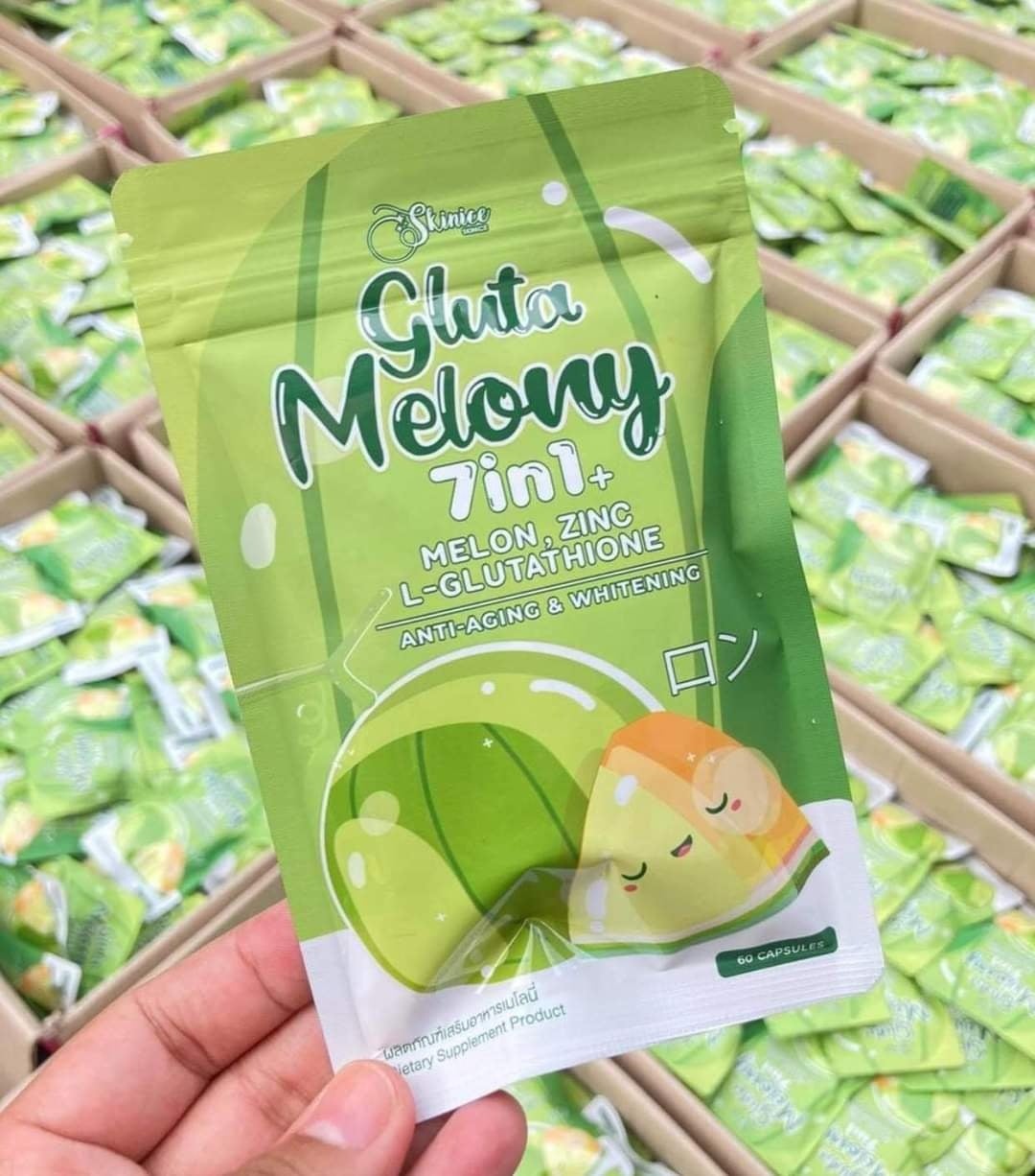 Gluta Melony 7in1 Melon, Zinc and L-Glutathione 60 Capsules