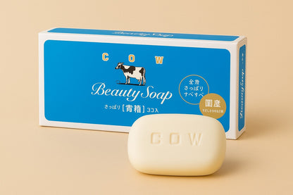Japan Cow Brand blue soap 3's
