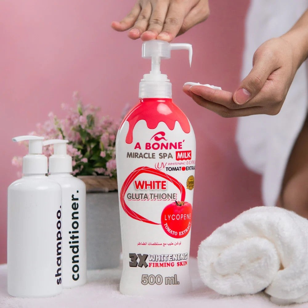A Bonne' Miracle Spa Milk UV Whitening Lotion with Tomato Extract 500ml