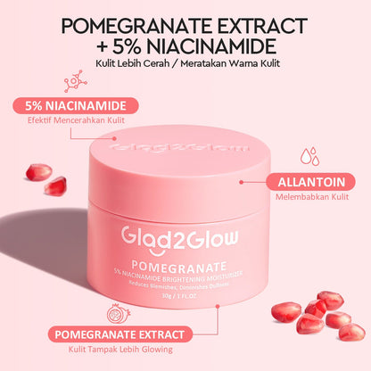 Glad2Glow Pomegranate Niacinamide Brightening Moisturizer