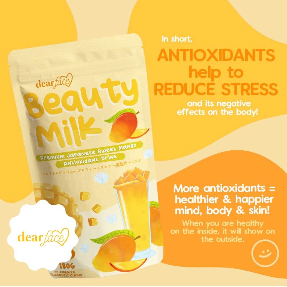 DEAR FACE Beauty Milk - Premium Japanese Sweet Mango Antioxidant Drink 280g
