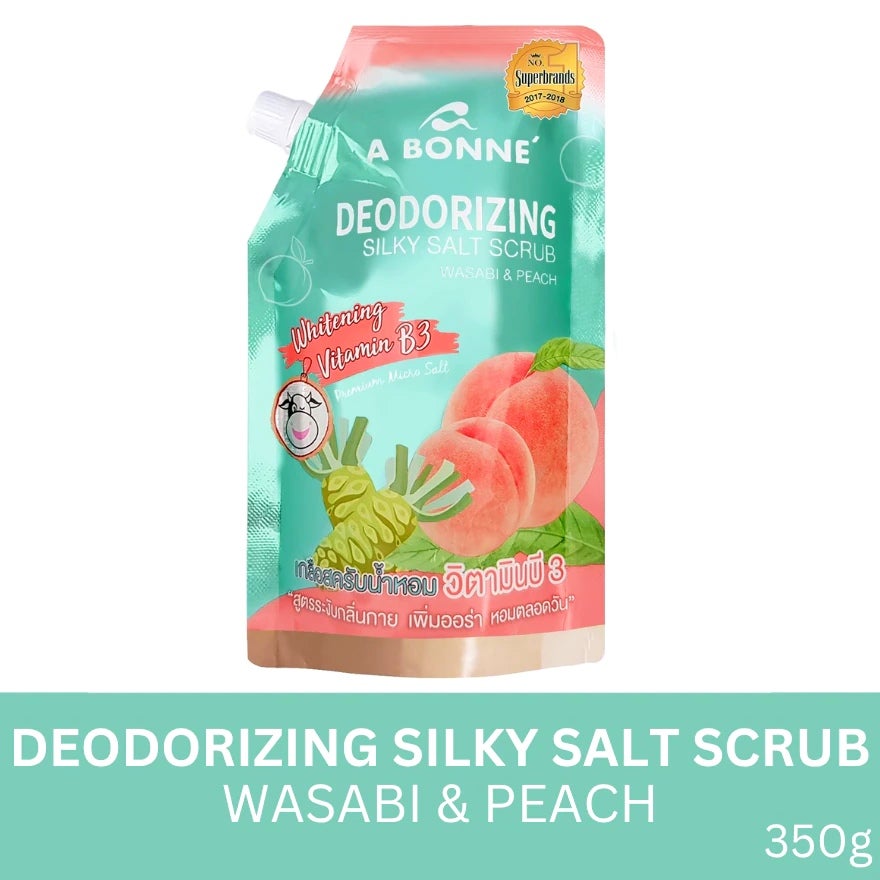 A Bonne' Wasabi & Peach Deodorizing Silky Salt Scrub 350g