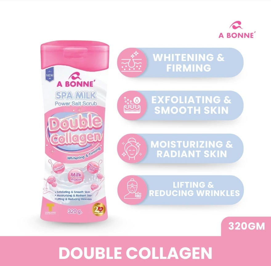 A Bonne' Spa Milk Power Salt Scrub Double Collagen 320g