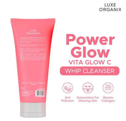 Luxe Organix Power Glow Vita Glow C Whip Cleanser 150g