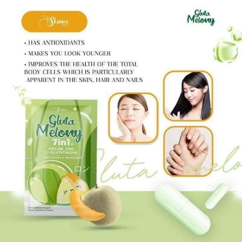 Gluta Melony 7in1 Melon, Zinc and L-Glutathione 60 Capsules