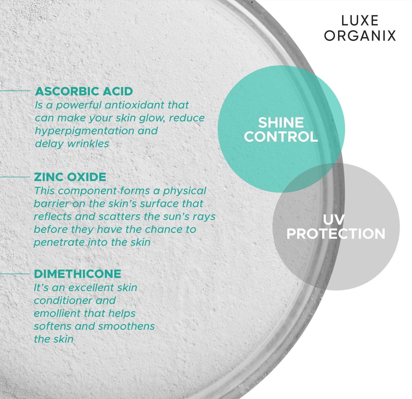 Luxe Organix 24H Zero Sebum Instant Pore Blurring Weightless Matte Powder Spf 50 Pa++++ Translucent 15G