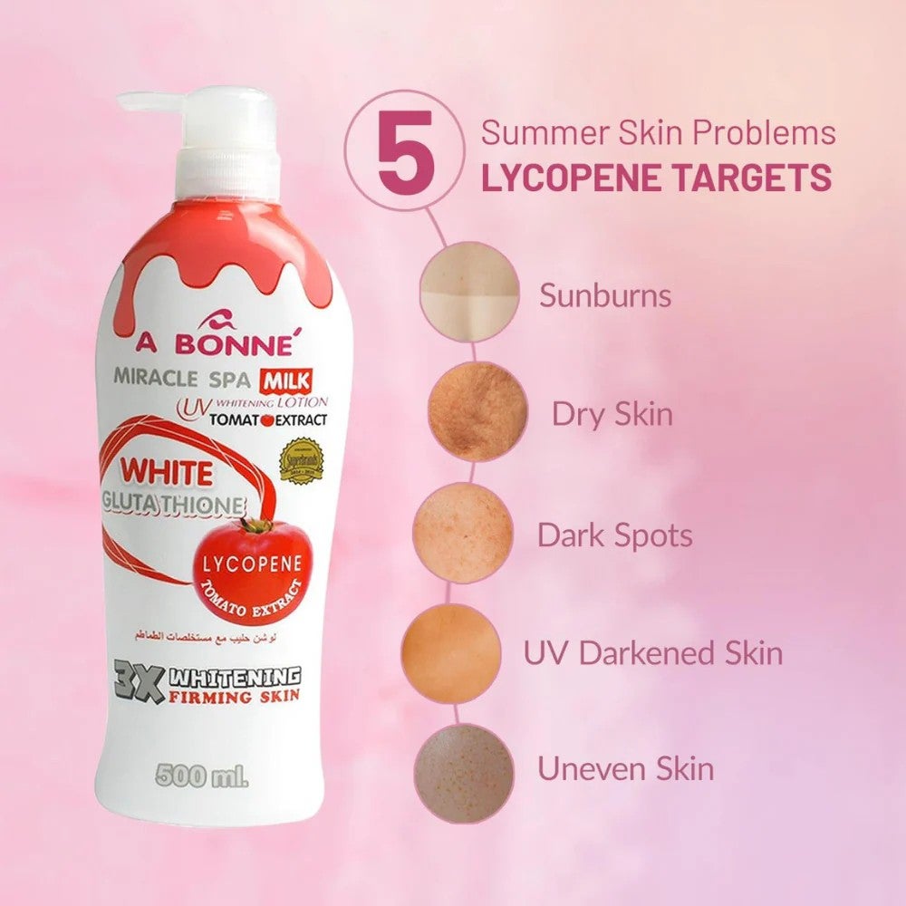 A Bonne' Miracle Spa Milk UV Whitening Lotion with Tomato Extract 500ml
