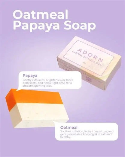 Adorn by Calmskin Papaya Oatmeal Soap 120g