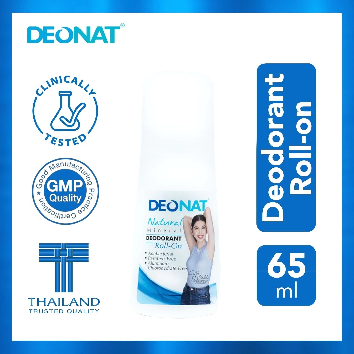 Deonat Natural Mineral Deodorant Roll-On 65ml