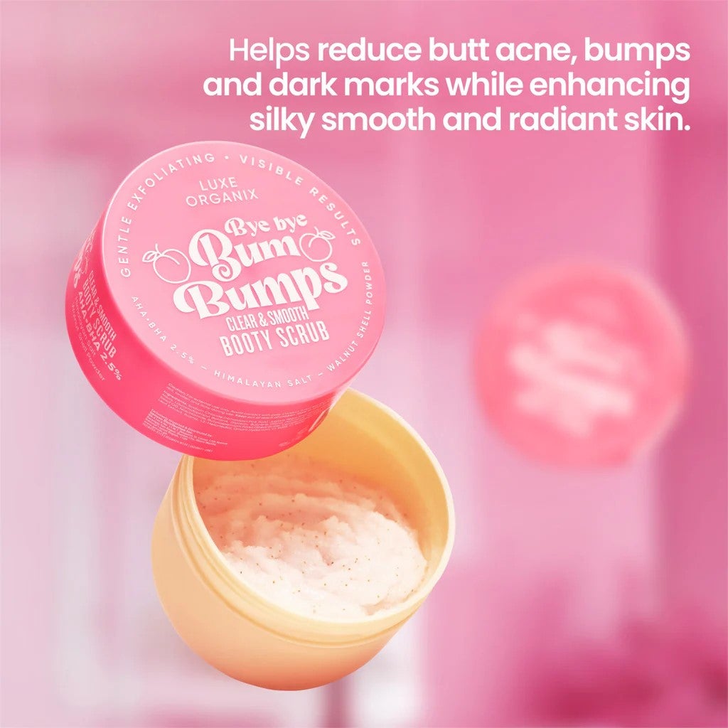 Luxe Organix Bye Bye Bum Bumps Clear and Smooth Booty Scrub 285g