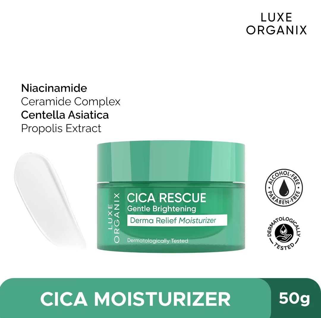 Luxe Organix Cica Rescue Gentle Brightening Derma Relief Moisturizer 50g