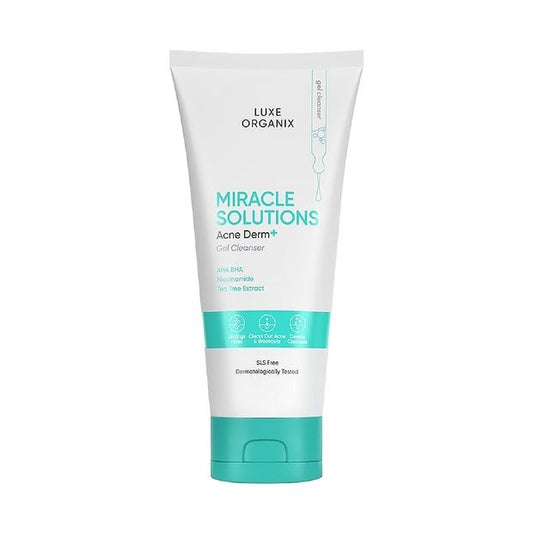 Luxe Organix Miracle Solutions Acne Derm + Gel Cleanser 150g