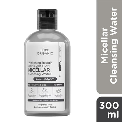 Luxe Organix Whitening Repair Ultra Light Glow Micellar Cleansing Beauty Water