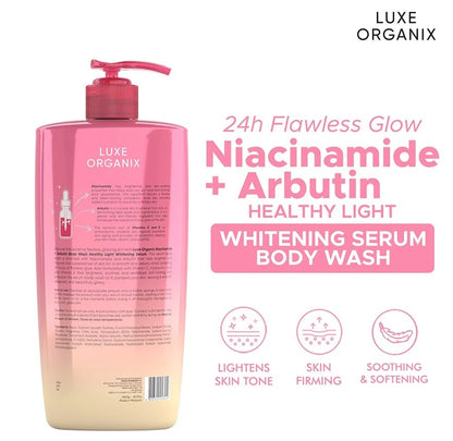 Luxe Organix Niacinamide + Arbutin Healthy Light Whitening Serum Perfume Infused Body Wash 1000G