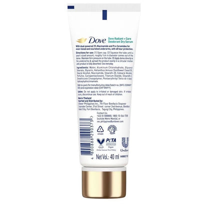 DOVE Radiant + Care Dry Serum Niacinamide + Ceramides Deodorant