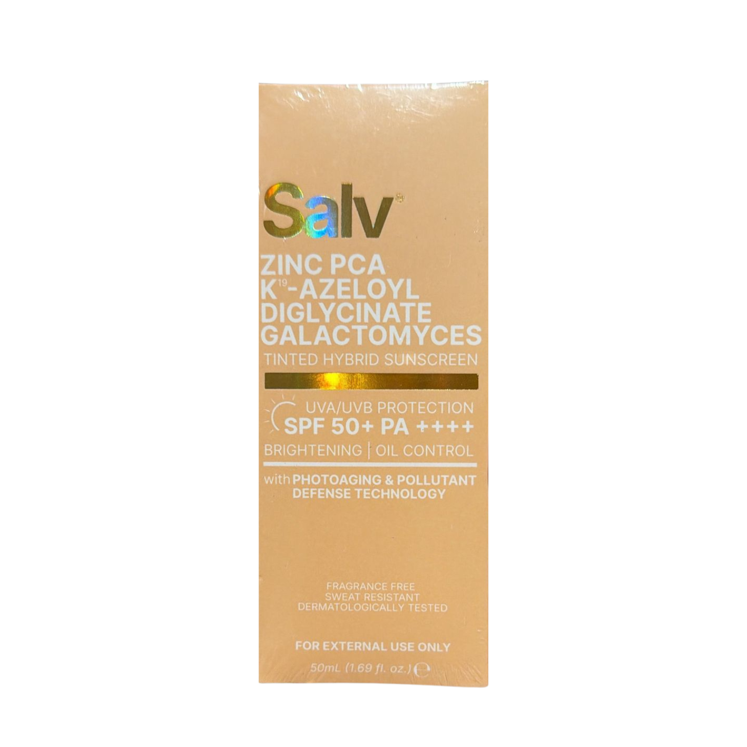 Salv Zinc PCA K Azeloyl Diglycinate + Galactomyces Tinted Sunscreen SPF 50+ 50ml
