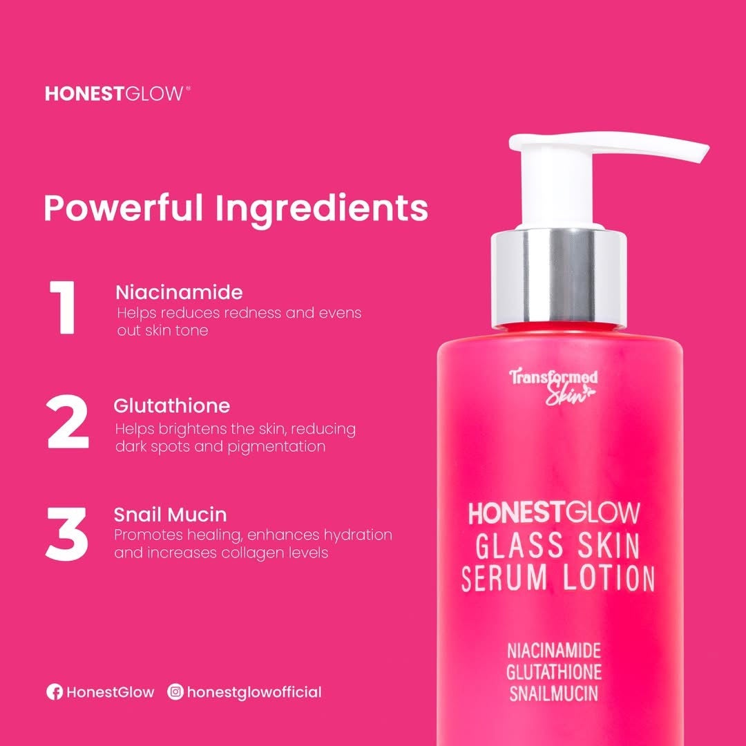 Honest Glow Glass Skin Serum Lotion