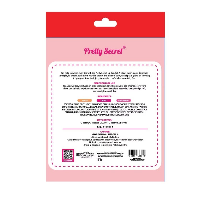 Pretty Secret Fruity Lip Jam Gift Set