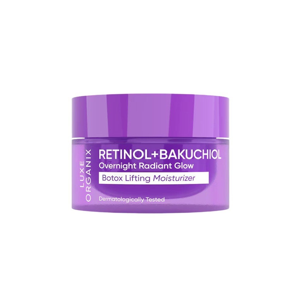 Luxe Organix Retinol + Bakuchiol Overnight Radiant Glow Botox Lifting Moisturizer 50g