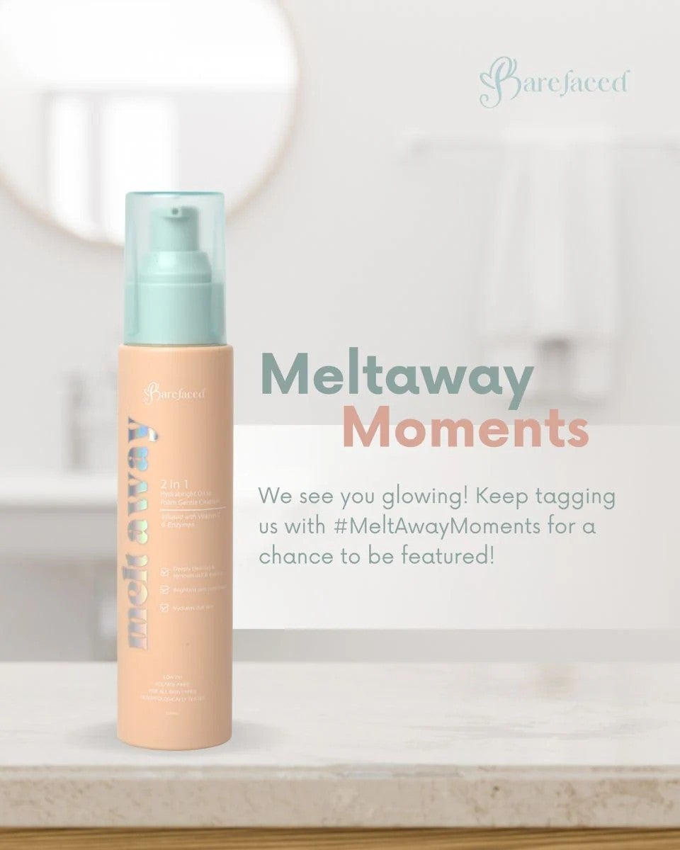 BAREFACED Melt Away 2 in 1 Hydrabright Oil To Foam Gentle Cleanser 100ml