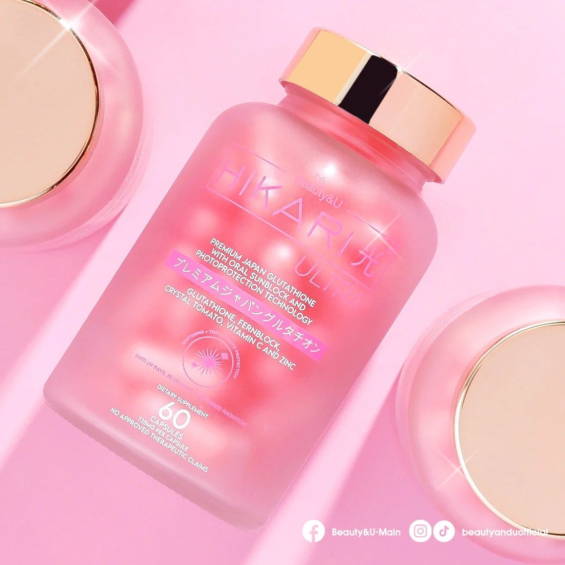 HIKARI Premium Japan Glutathione with Oral Sunblock Technology (Pink)