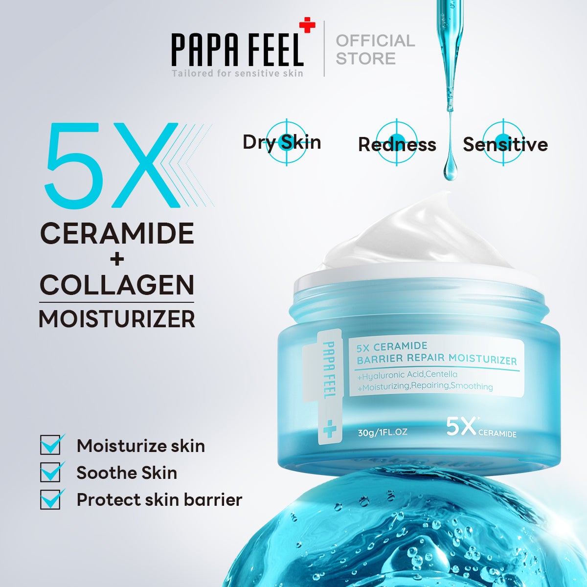 Papafeel Moisturizer Ceramide (Blue)