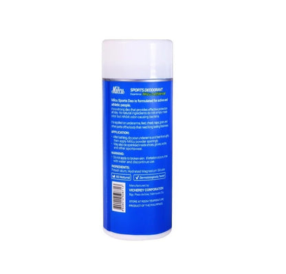Milcu Sports Deodorant Underarm & Foot Powder 80g