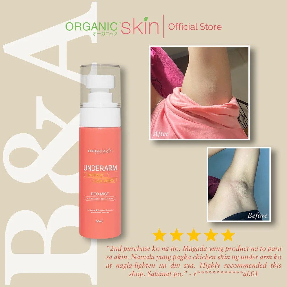 Organic Skin Intensive Underarm Whitening Deo Mist