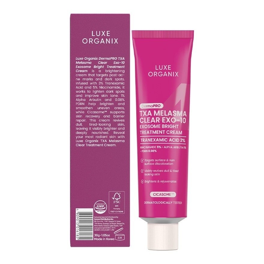 Luxe Organix TXA Melasma Clear Exo-10 Exosome Bright Treatment Cream 150ml