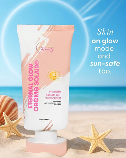 CC Glam & Beauty Eternal Glow Creme Solaire Premium Cream Gel Sunscreen 50g
