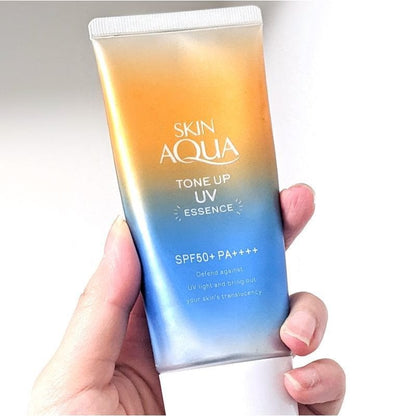 Skin Aqua Tone Up UV Essence Tinted Sunscreen Latte Beige SPF50+ PA++++ (80g)