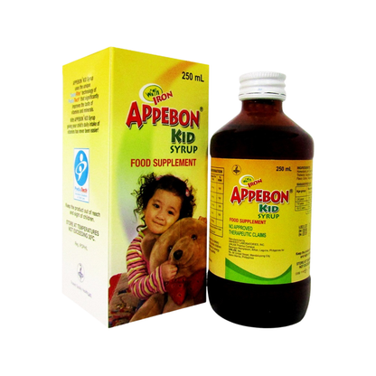 APPEBON Vitamin B Complex; Iron; Lysine; Buclizine HCl Kids Syrup 250mL