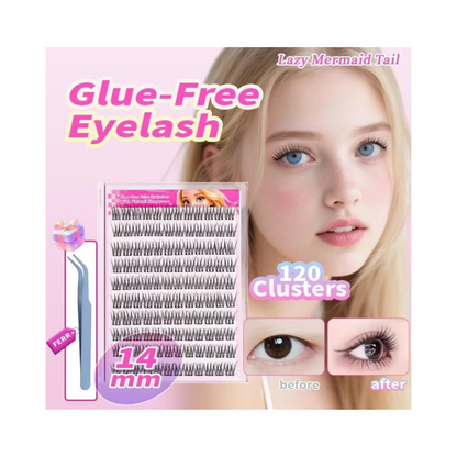 BQI 100-120 Cluster Fale Eyelashes Self Adhesive Softer Lashes