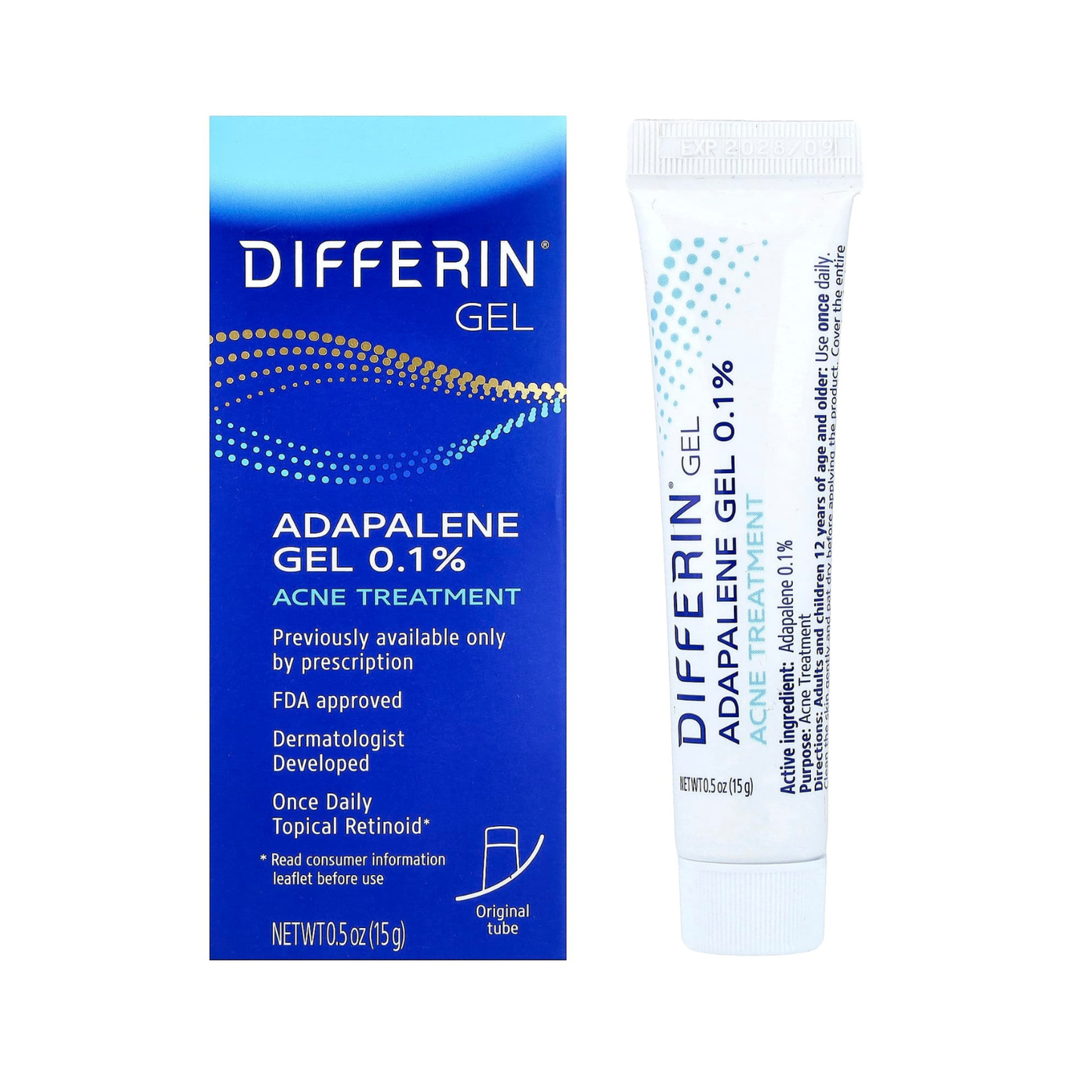 Differin Gel Adapalene Gel 0.1% - 15g