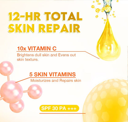 FRESH Skinlab Tomato Glass Skin 3 in 1 Vitamin C Brightening Serum Cream SPF 30 40g