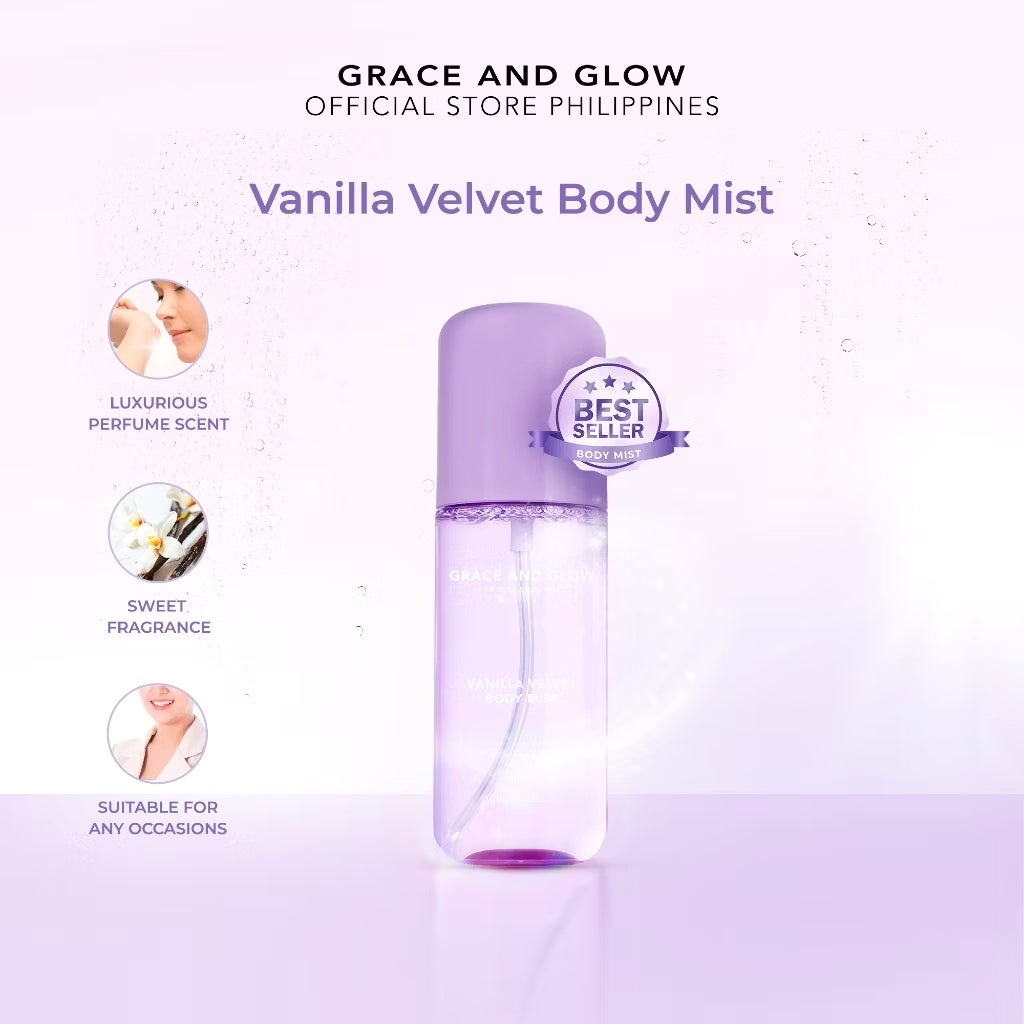 Grace and Glow Vanilla Velvet Body Mist Spray