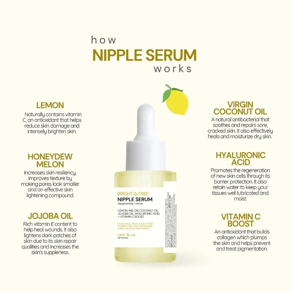 Catt & Co Bright and Free Nipple Serum 30ml