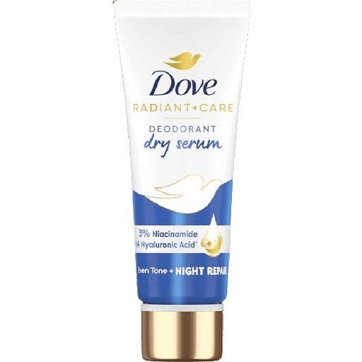 Dove Radiant Care Deo Dry Serum 3% Niacinamide x4 Hyaluronic Night Repair