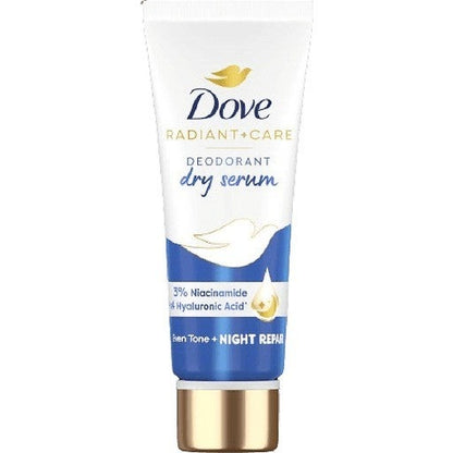 Dove Radiant Care Deo Dry Serum 3% Niacinamide x4 Hyaluronic Night Repair