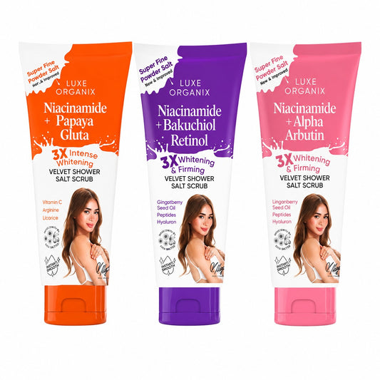Luxe Organix Velvet Shower Salt Scrub 320g