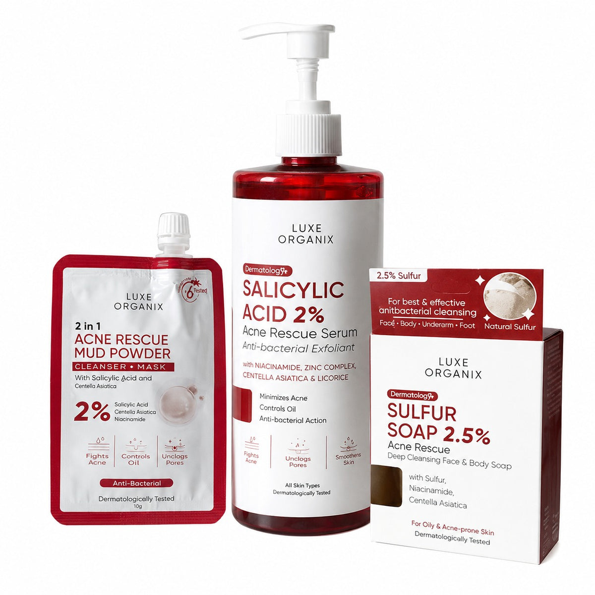 Luxe Organix Acne Rescue Set Bundle