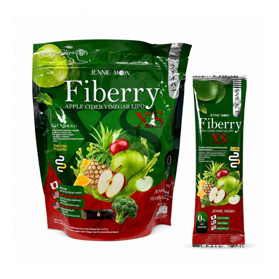 Jennie Moon Fiberry Apple Cider Vinegar Lipo XS Prebiotic & Probiotic Drink Mix 30's x 10g